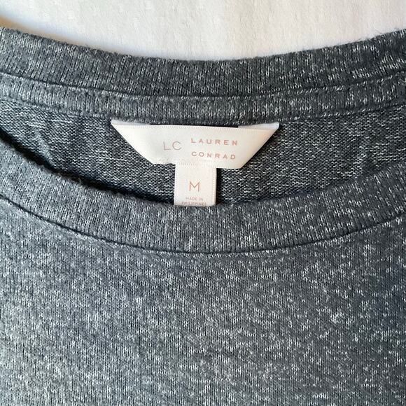 Lauren Conrad Women’s Long Sleeve Screw Neck Blouse size M, Gray - Picture 5 of 7